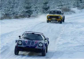  ??  ?? Steve Perez treads carefully in his hard-to-handle Lancia Stratos