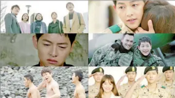  ??  ?? ‘Descendant­s of the Sun’ latest episode set a new viewership record on Thursday.