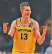  ?? THE ASSOCIATED PRESS ?? Michigan junior forward Moritz Wagner has helped the Wolverines win 14 straight games heading into tonight’s NCAA tournament final against Villanova.