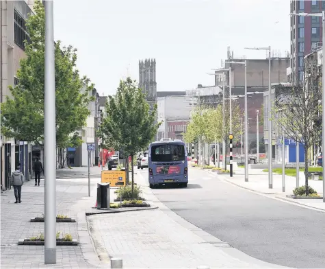  ?? Picture: Gayle Marsh ?? The Kingsway in Swansea that is soon going to change its one-way system.