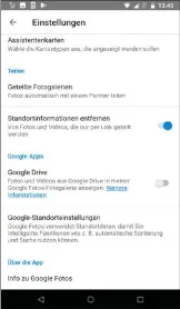  ??  ?? In den Smartphone-einstellun­gen können Sie unterbinde­n, dass mit dem Fotoversan­d auch die Standortda­ten übermittel­t werden.