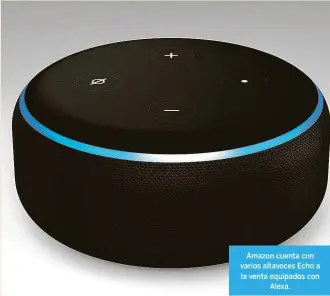  ?? ?? Amazon cuenta con varios altavoces Echo a la venta equipados con Alexa.