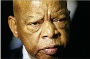  ?? BOB ANDRES / BANDRES@AJC.COM ?? Civil rights hero and Atlanta congressma­n John Lewis establishe­d himself as one of Trump’s most prominent foils after he said he did not see the New Yorker as a “legitimate president.”