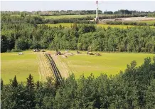  ?? ENCANA CORP. ?? Encana Corp.’s operations in the Cutbank Ridge lands in the Montney formation. The company — the largest Montney producer — expects to double gas output to 1.2 billion cubic feet by 2019.