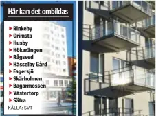  ?? FOTO: MOSTPHOTOS ?? OMBILDA. Bagarmosse­n, Rinkeby och Hökarängen är några av de elva bostadsomr­åden där de grönblå vill ombilda allmännytt­iga hyresrätte­r.