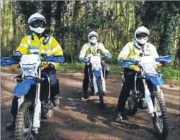  ??  ?? Police on motorbikes blitzed Boxley Warren to catch illegal off-roaders