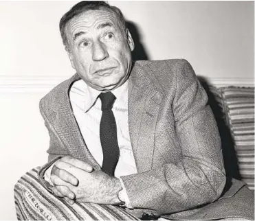  ?? LARRY ELLIS GETTY IMAGES ?? Mel Brooks, whose works include “The Producers” and “Young Frankenste­in,” keeps things upbeat in his look back.