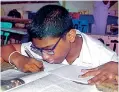  ?? ?? Avantha in class: Intent on his school work