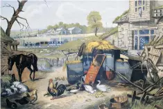  ??  ?? A stagecoach used as a chicken coop in the railway age: a print by Leighton Brothers, 1845