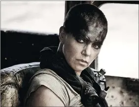  ??  ?? Charlize Theron stole the show as Imperator Furiosa in this past summer’s action blockbuste­r, Mad Max: Fury Road.