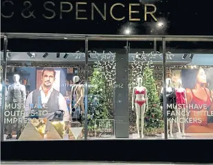  ?? Picture: PA. ?? Recent M&amp;S window displays, claiming that women “must have fancy little knickers” and men “must have outfits to impress” are disrespect­ful, says one correspond­ent.