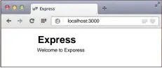  ??  ?? Figure 1: Welcome screen
localhost:3000
Express
Welcome to Exporess