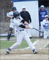  ?? File photo by Ernest A. Brown ?? The Cumberland baseball team continues to play from behind, as Cranston East secured a 2-0 Division I victory at Bentley Field Sunday.