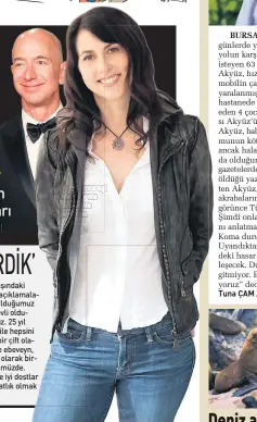  ??  ?? Jeff Bezos eşi MacKenzie Bezos ile birlikte.