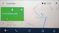  ??  ?? Navigation über Google Maps funktionie­rt hervorrrag­end und bietet sogar Stauinform­ationen in Echtzeit zum Nulltarif.