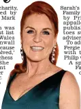  ?? Picture: DAVE BENETT ?? Thawing relations: Sarah, Duchess of York last month