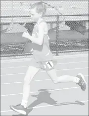  ?? Photo submitted ?? Pictured is the Lady Chucks’ Emalyn Conrad in the 1,600-meter run on Monday afternoon.