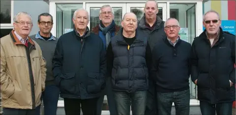  ??  ?? Committee members from St Patrick’s Penny Bank which is closing because of regulatory demands from Central Bank: Pat Lambert, Paul Leacy, Andy Kildea, Donal Reid, chairman Jim Kearney, Daniel Hall, Pat Dempsey and Eddie Murphy.