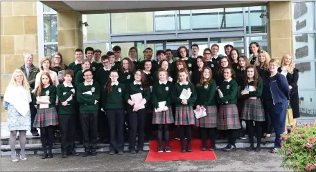  ??  ?? Transition Students from Killorglin Community College on a fact finding mission for Careers in the Hospitalit­y Sector at the 5 Star Aghadoe Heights Hotel, Killarney with Emma Murphy teacher, Lisa Cahillane teacher, James O’Driscoll SNA, Trish Covarr...