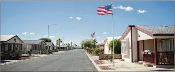  ?? CAITLIN O’HARA FOR WASHINGTON POST ?? Rent for land under homes in Coyote Ranch in Yuma, Arizona, is expected to leap by 8.5% to 13.7% each year through 2027.