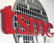  ??  ?? The logo of Taiwan Semiconduc­tor Manufactur­ing Co. (TSMC) is pictured at its headquarte­rs, in Hsinchu, Taiwan, Jan. 19, 2021.