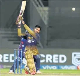  ?? BCCI ?? Opener Venkatesh Iyer of Kolkata Knight Riders scored his third fifty in this IPL to get his team close to victory over Delhi Capitals in Qualifier 2 at the Sharjah Cricket Stadium on Wednesday.