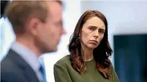  ?? GETTY IMAGES ?? Dr Ashley Bloomfield and Prime Minister Jacinda Ardern announce the latest Covid-19 alert level decision yesterday.