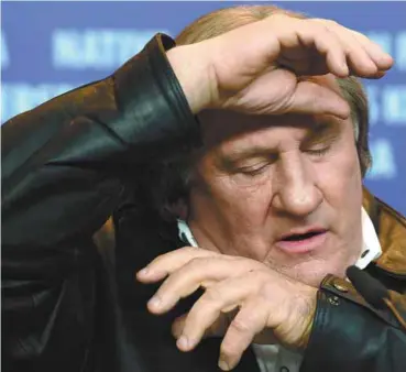  ?? JOHN MACDOUGALL AGENCE FRANCE-PRESSE ?? Le style de Depardieu est vocal. Entre la confession et le pamphlet.