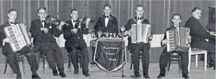  ??  ?? Gordon Howe of Blairgowri­e remembers a dance party in the Clunie Hall, which included music by the Hawthorn Accordion Band.