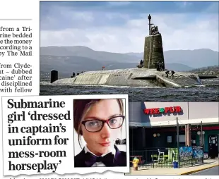  ??  ?? NAVY SHAME: HMS Vigilant, top, and an MoS report about one of the scandals. Right: The bar where police confronted the Royal Navy sailors