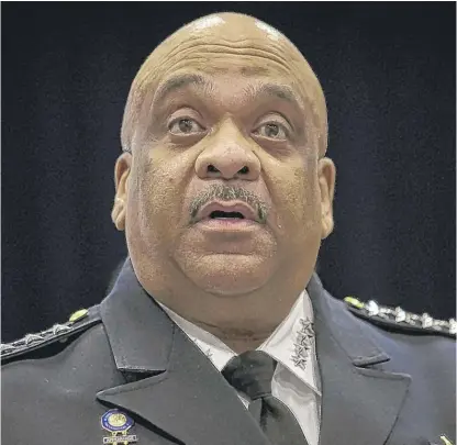  ?? ASHLEE REZIN GARCIA/SUN-TIMES FILES ?? Police Supt. Eddie Johnson announced he will not attend Monday’s speech by President Donald Trump.