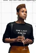  ??  ?? The glowing 33-yearold Rae stars in, writes and produces her HBO show, Insecure, a hilarious (and poignant) look at the very messy millennial dating scene.
