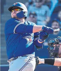  ?? ICON SPORTSWIRE GETTY IMAGES FILE PHOTO ?? Alejandro Kirk picked up seven hits in his first 16 career at-bats for the Blue Jays, including a homer, a double and an RBI.