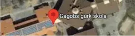  ?? ?? Namnet ”Gagobs gurk skola” – istället för Solbackesk­olan – syns tydligt på Google Maps.