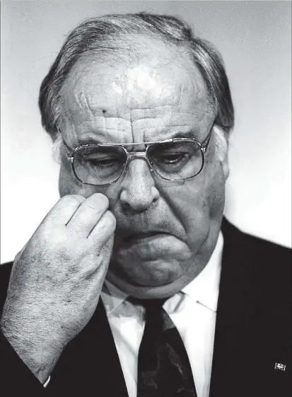  ?? GETTY IMAGES ?? El canciller alemán Helmut Kohl, durante una conferenci­a de la CDU en la ciudad de Múnich.