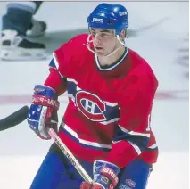  ?? GLENN CRATTY/ALLSPORT FILES ?? Big centre John LeClair scored two overtime goals for the Canadiens during their Stanley Cup final series against Wayne Gretzky and the Los Angeles Kings to put the Habs on the cusp of claiming another NHL title in 1993, the franchise’s last.