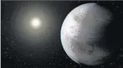  ?? NASA ?? ONE POSSIBLE appearance of the exoplanet Kepler-452b is depicted in an artist’s rendering.
