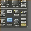  ??  ?? Also in the MIDI section, we’ve toggled LFO 2 TRK. Playing MIDI notes on our trigger channel now alters the second LFO’s rate – the higher the note, the faster the wobble. We jam on a MIDI keyboard as the track plays to generate inspiring LFO rate...