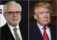  ??  ?? This combinatio­n photo shows CNN’s Wolf Blitzer at the Turner Network 2017 Upfront presentati­on in New York on May 17 (left) and President Donald Trump at the Trump National Golf Club in Sterling, Va., on Dec. 2, 2015. CNN fought back Monday against...