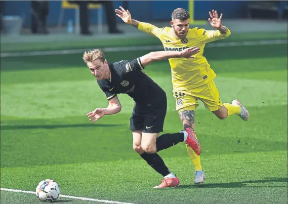  ?? FOTO: GETTY ?? Frenkie de Jong hizo un partidazo ante el Villarreal y fue el mejor azulgrana sobre el terreno de juego. Sólo le faltó el gol para completar su actuación, pero no acertó en el remate