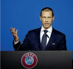  ??  ?? Al vertice Il presidente dell’Uefa Aleksander Ceferin