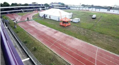  ?? FILE ?? The recently laid track at the Melbourne Campus at Kingston College.