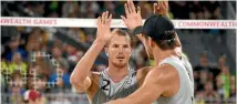  ?? PHOTO: GETTY IMAGES ?? Sam (left) and Ben O’Dea celebrate their bronze medal win.