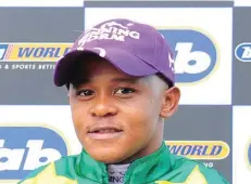  ?? JC Photograph­ics ?? Muzi Yeni rides the best bet on today’s card, Goede Hoop in Race 8. /