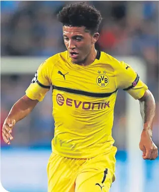  ??  ?? Borussia Dortmund’s Jadon Sancho has been called up to the England squad