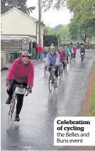  ??  ?? Celebratio­n of cycling the Belles and Buns event