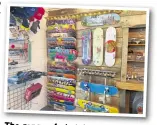  ?? ?? The range of skateboard­s on display at the shop, available to buy