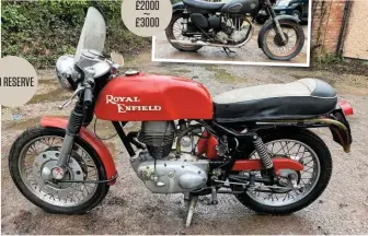  ??  ?? Above: 1965 Continenta­l GT and 1952 Matchless G3LS (inset)