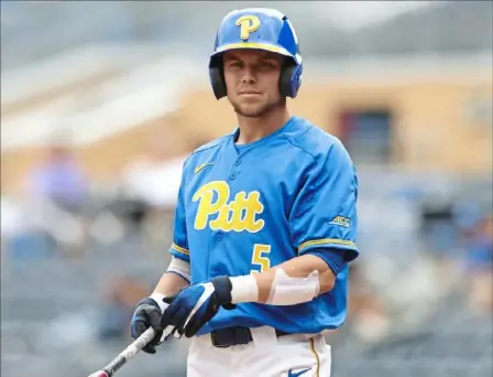  ?? Andy Mead/Pitt Athletics ?? Connor Perry’s 10 home runs rank him in the top 15 in the ACC this spring.