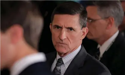  ??  ?? Michael Flynn at the White House on 13 February 2017. Photograph: Carlos Barria/Reuters